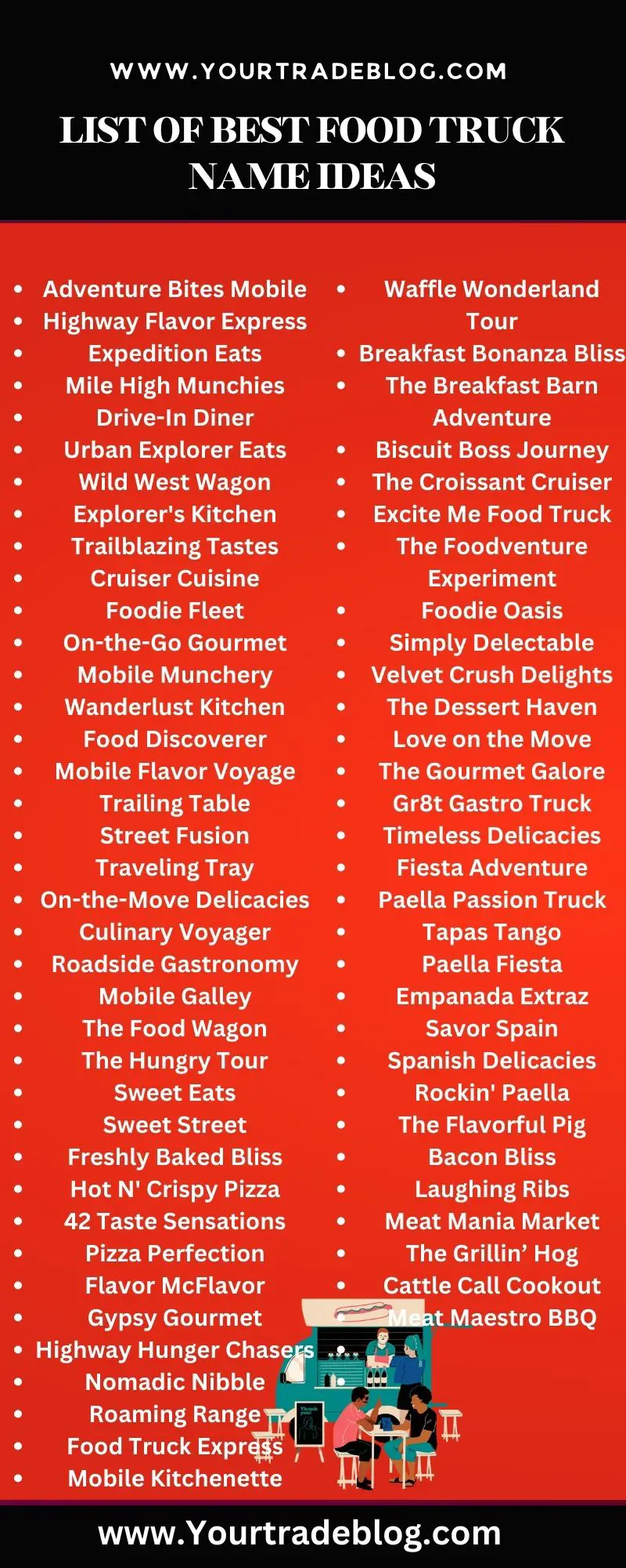 Best Food Truck Name Ideas Infographics